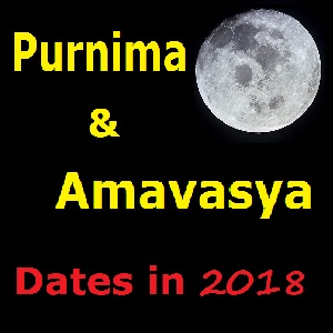 Purnima Dates 2018